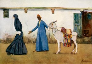 金融問題、「エジプトの光の側」、1908年 作： Lance Thackeray